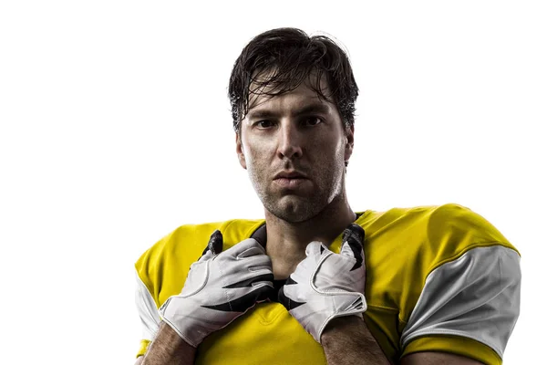 Football Player with a yellow uniform — Stock Photo, Image