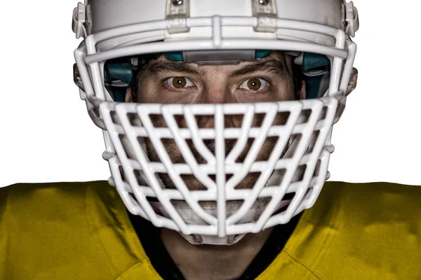 Jugador de fútbol con uniforme amarillo —  Fotos de Stock