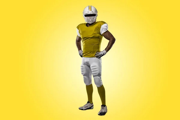 Football Player with a yellow uniform — Stock Photo, Image