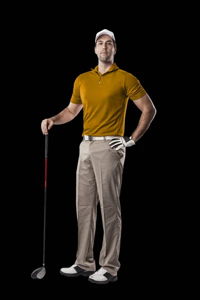 Giocatore di golf in camicia arancione — Foto Stock