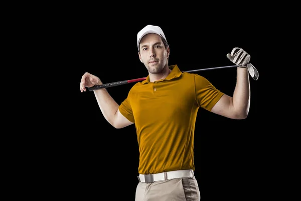 Giocatore di golf in camicia arancione — Foto Stock