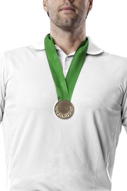 Golf oyuncu Beyaz gömlekli