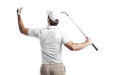 Golf oyuncu Beyaz gömlekli