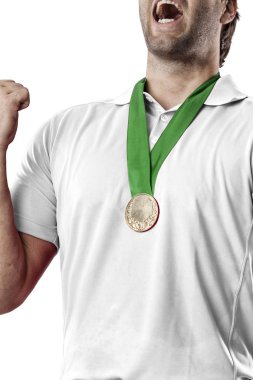 Golf oyuncu Beyaz gömlekli