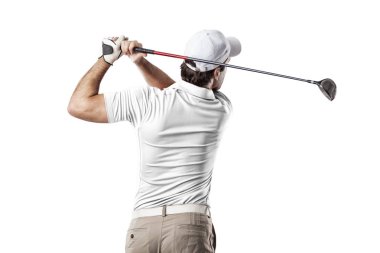Golf oyuncu Beyaz gömlekli