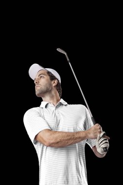 Golf oyuncu Beyaz gömlekli