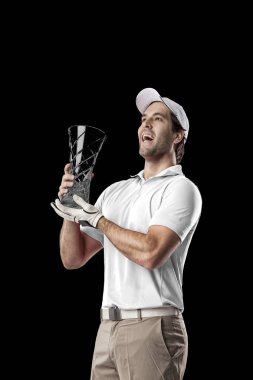 Golf oyuncu Beyaz gömlekli