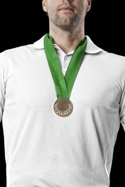 Golf oyuncu Beyaz gömlekli