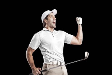 Golf oyuncu Beyaz gömlekli