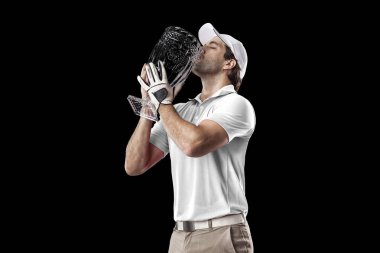 Golf oyuncu Beyaz gömlekli