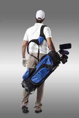 Golf oyuncu Beyaz gömlekli