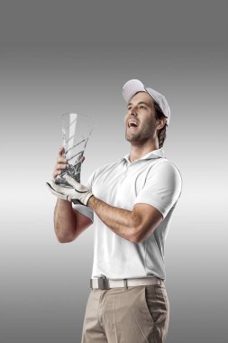 Golf oyuncu Beyaz gömlekli