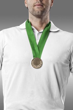 Golf oyuncu Beyaz gömlekli