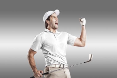 Golf oyuncu Beyaz gömlekli