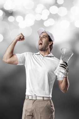 Golf oyuncu Beyaz gömlekli
