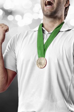 Golf oyuncu Beyaz gömlekli