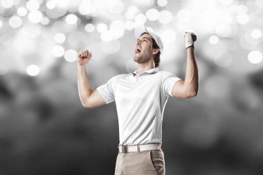 Golf oyuncu Beyaz gömlekli