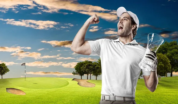 Golfspieler im weißen Hemd — Stockfoto