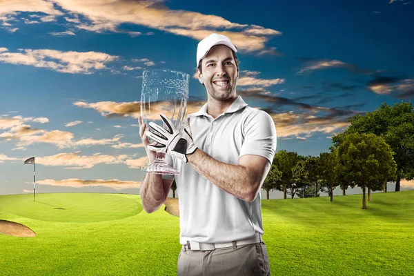 Golf oyuncu Beyaz gömlekli