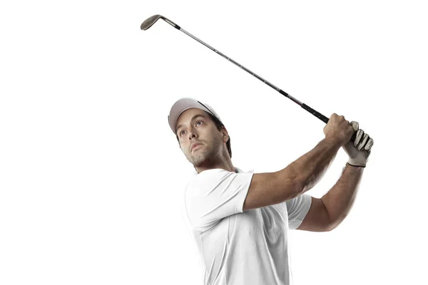 Golf Player in a white shirt — Stock Photo, Image