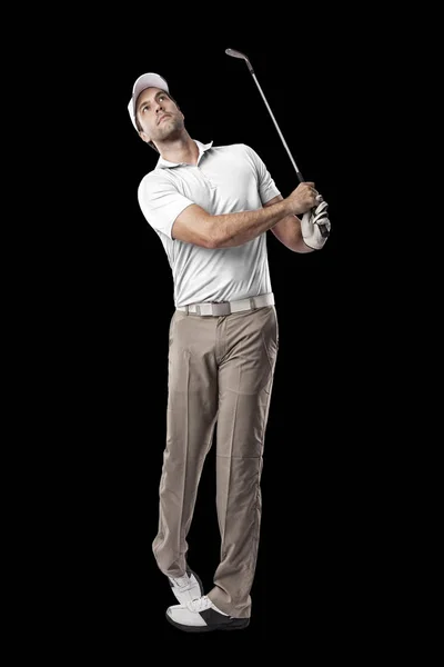 Golf Player in a white shirt — Stock Photo, Image