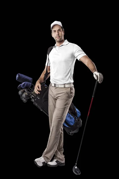 Jugador de golf con camisa blanca — Foto de Stock