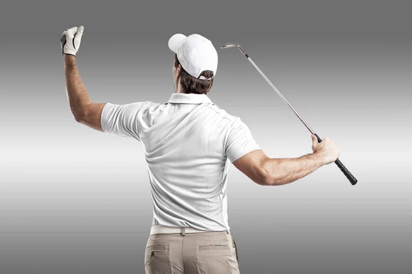 Golfspeler in een wit overhemd — Stockfoto