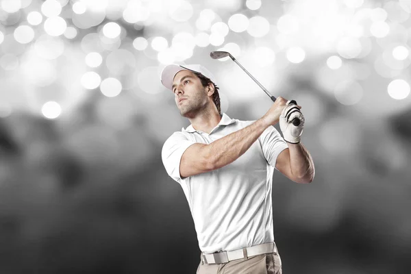 Golf Player in a white shirt — Stock Photo, Image