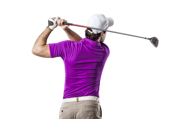 Giocatore di golf in camicia rosa — Foto Stock