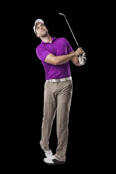 Golfspieler im rosa Hemd — Stockfoto