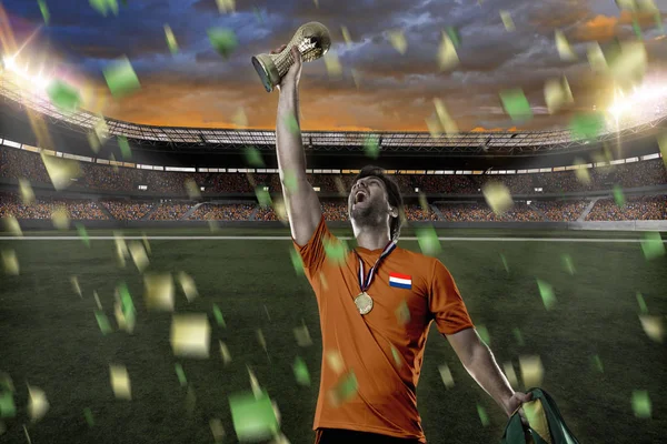 Niederländischer Fußballspieler — Stockfoto