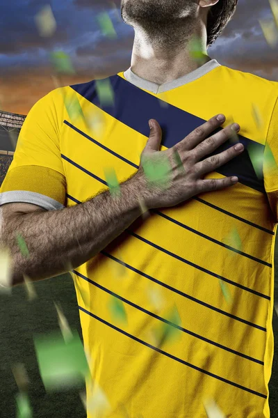 Kolumbianischer Fußballer — Stockfoto