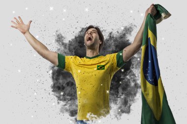 Duman bir patlama dışarı geliyor Brezilyalı futbolcu