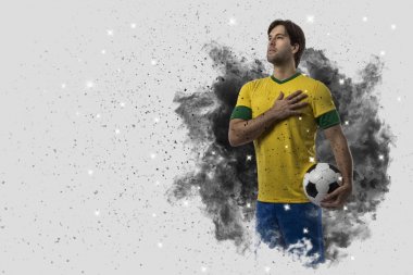 Duman bir patlama dışarı geliyor Brezilyalı futbolcu