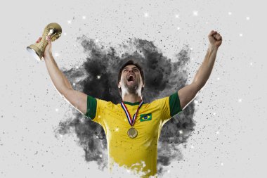 Duman bir patlama dışarı geliyor Brezilyalı futbolcu