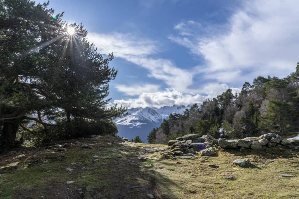 Vistas Del Parque Nacional Aiguestortes Del Lago Sant Maurici Lleida — Foto de Stock