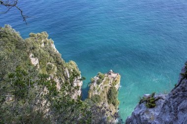 At feneri manzarası, Cantabria, İspanya.