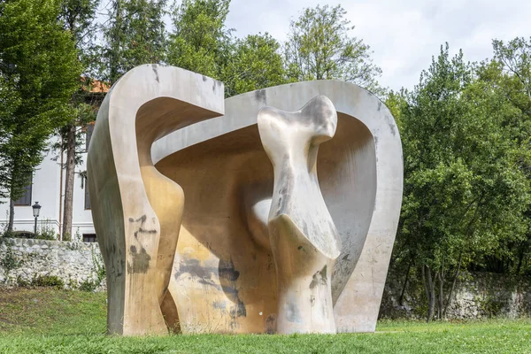 Skulpturen Von Henry Moore Und Eduardo Chillida Park Der Völker — Stockfoto