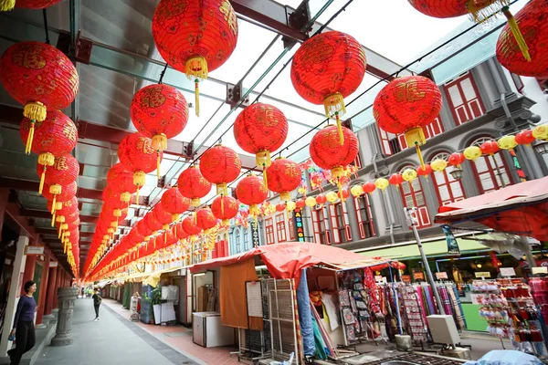 Chinatown street en Singapur Chinatown district — Foto de Stock