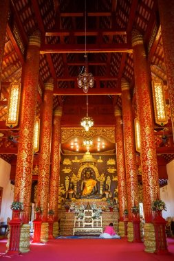 Şapel ve Wat Phra Kaew Bhudda görüntüde iç görünümü 