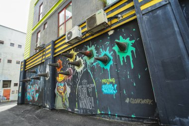 Kuala Lumpur Şehri, Malezya 'da Şah Alam Sokak Sanatı.