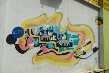 Kuala Lumpur Şehri, Malezya 'da Şah Alam Sokak Sanatı.