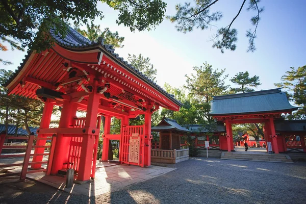 Vacker scen i Sumiyoshi Taisha Shrine, Osaka stad, Japan. — Stockfoto