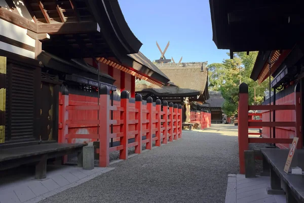 Μακάβρια σκηνή του Sumiyoshi Taisha Shrine, Osaka City, Ιαπωνία. — Φωτογραφία Αρχείου