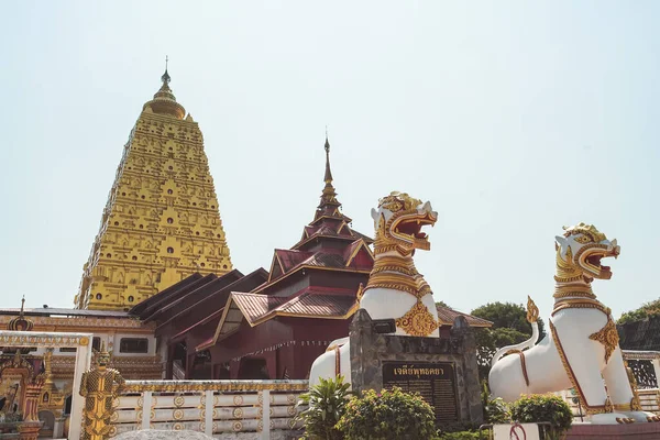 Kanchanaburi Thailand Januar 2020 Schöne Szene Der Bodh Gaya Pagode lizenzfreie Stockbilder