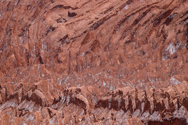 View of the landscape of the Atacama Desert. The rocks of the Mars Valley (Valle de Marte) and Cordillera de la Sal, Atacama Desert, Chile