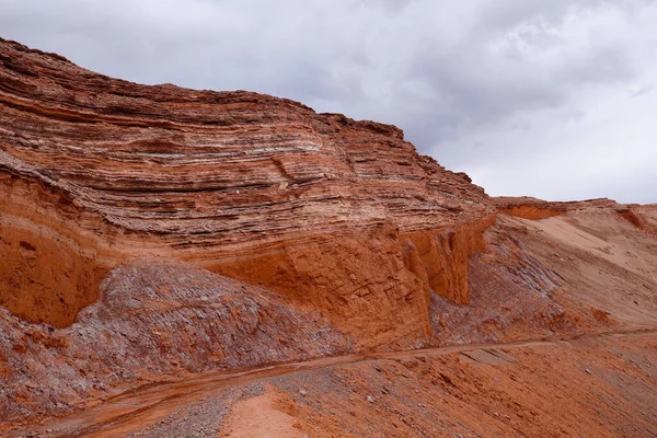 Pohled Krajinu Pouště Atacama Skály Údolí Marsu Valle Marte Cordillera — Stock fotografie