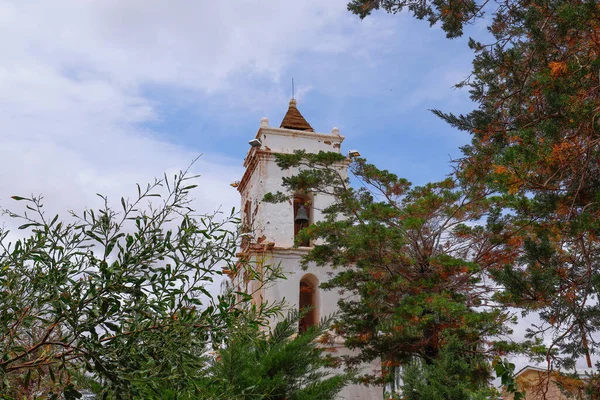 Campanario Estilo Colonial Español Del Pueblo Toconao San Pedro Atacama —  Fotos de Stock