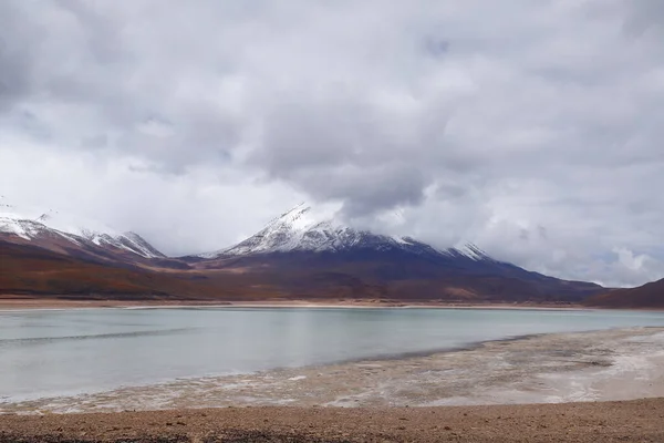 Laguna Verde Karla Kaplı Licancabur Yanardağı Bolivya Bolivya Nın Andean — Stok fotoğraf