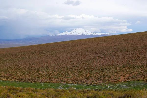 Landscape Bolivian Highlands Desert Landscape Andean Plateau Bolivia Peaks Snow — Stock Photo, Image